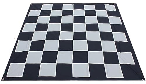Schachbrett Nylon - 520 x 520 cm mit Heringen - in Trage Tasche - XXL Schachmatte oder Damespiel Matte - Unika (520x520 cm Matte)