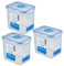 LocknLock 3er Set HPL808 Vorratsdosen - Frischhaltedosen 850 ml - Maße (LxBxH): 135 x 102 x 118 mm - Geeignete Dosen zum Einfrieren und Mikrowelle - Lock and Lock Dosen Food Box Meal-Prep-Boxen