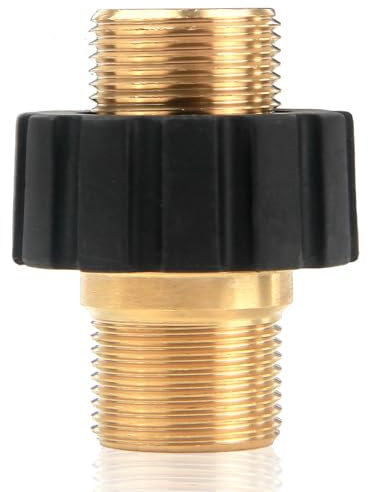 Conector rápido M22 x 1,5 rosca métrica doble boquilla limpiador de alta presión adaptador con anillo de goma compatible con Kärcher K Kärcher HD & HDs serie limpiador de alta presión manguera