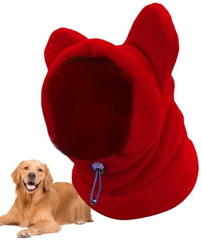 Red Casquette Chien 2 Pieces Chapeau d'hiver pour Petit Chien Bonnet d'hiver pour Chien Chapeau d'hiver Épais pour Petit Chien Animaux De Compagnie Bonnet Tricoté pour Chien
