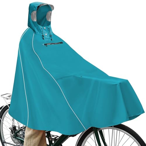 Andake Poncho de pluie pour vélo pour hommes et femmes, imperméable pour vélo, poncho de pluie pour hommes, cape de pluie imperméable pour femmes pour vélo, taille unique