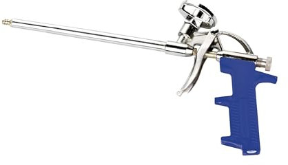 Pistola de espuma de poliuretano, alta precisión, fácil manejo, ideal para aislamiento y sellado en construcción y reparaciones.