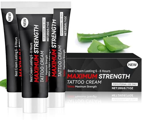 Tattoo Cream, 8 Hours Maximum Strength, Soothing Gel Nourishing Care, Soothing, for Moisturizes and Soothes (3)