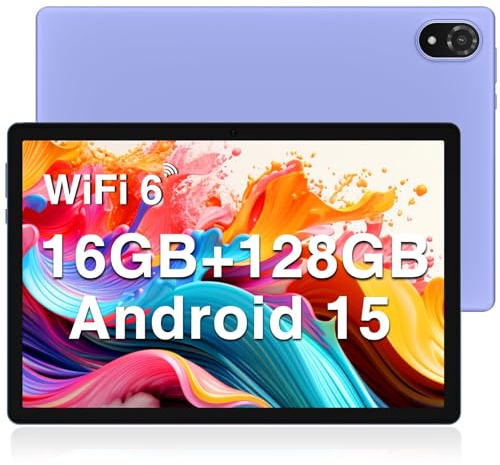 DOOGEE U10 2025 Newest Android 15 10 Tablet 16GB RAM+128GB ROM 1TB TF, Bluetooth 5.0 WIFI 6 Tablets, Android Tablets 1280x800 HD IPS Screen, OTG, Type C, 3.5mm Headphone Jack, Tablet PC - Purple