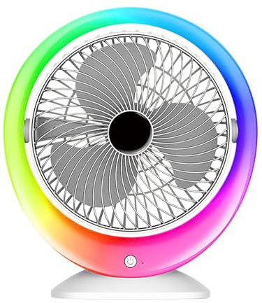 Mini Desk Fan - Small Fan alimentato USB, Velocità Mini ventole USB con luce | della camera da letto del dormitorio domestico, ventilatore da tavolo ultra silenzioso con ventola di raffreddamento
