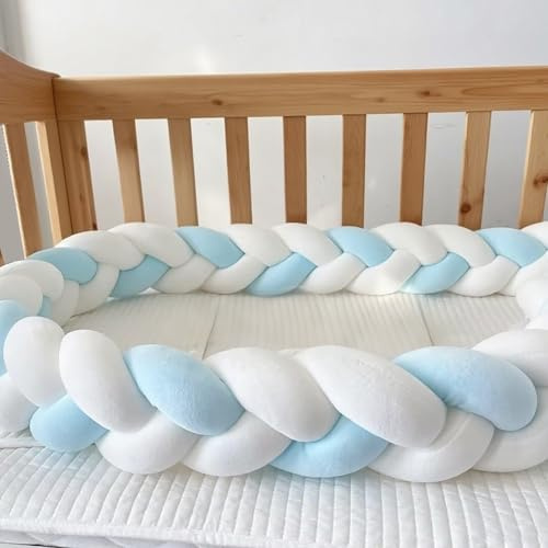 GYCS Trenza Almohada De Serpiente De Nudo Parachoques Anticolisión Chichonera Cuna Adecuado Cojín Protección contra Caídas Cojines Cama Decorativos Alfombra Anticolisión,A06,150cm