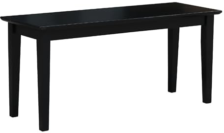 International Concepts Shaker Style Bench, 39-Inch Wide, Solid Parawood, Unfinished