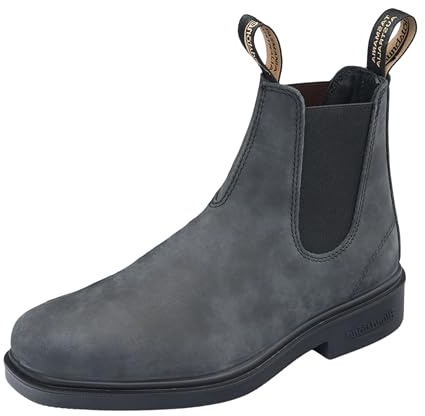 BLUNDSTONE Chisel Toe 1308, Unisex Adults’ Chelsea Boots Chelsea Boots, Grey (Rustic Black Rustic Black), 4 UK (37 EU)