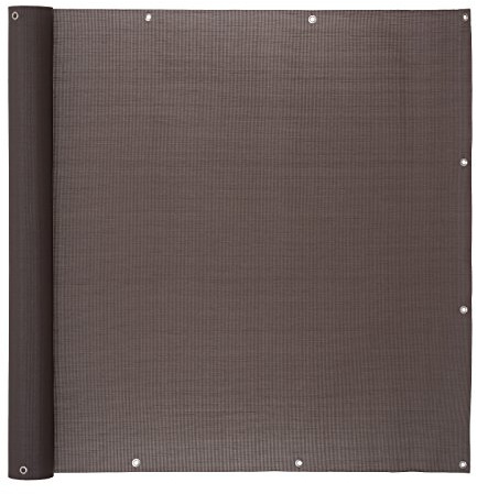 Ventanara® Balkonverkleidung Sichtschutz PVC Balkonumspannung Zaun Verkleidung Blende Windschutz Folie 500 x 90 cm Taupe