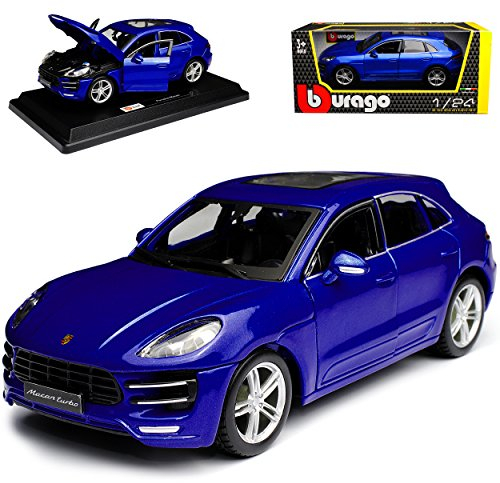 Bburago Porsche Macan Turbo Blau Metallic Ab 2014 1/24 Modell Auto