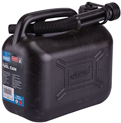 Draper 09053 Plastic Fuel Can, 5L, Black, One Size