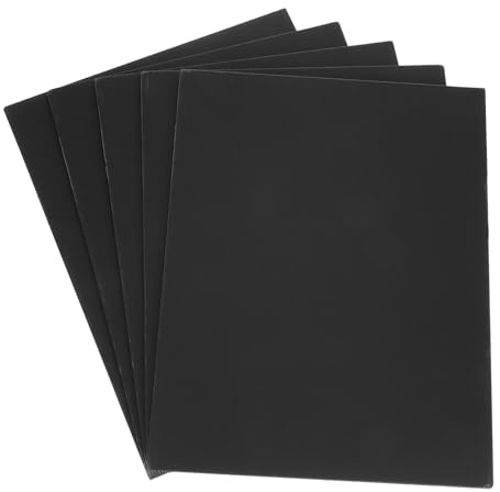 QUARKZMAN Feuilles en Plastique Ondulé, 4mm Noir Panneaux Vierges pour Pelouse, 17 Pouces x 13 Pouces Panneau Pure Imperméable 5 Pièces