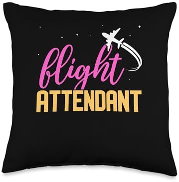 Flight Attendant Stewardess Cabin Crew Flight Attendant Throw Pillow