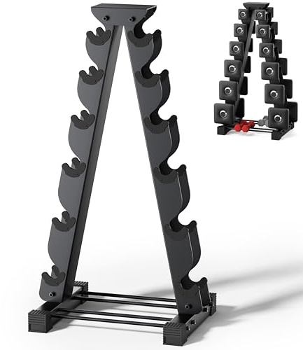 Crostice 6-Tier Rack Compatible with Peloton Weights & Other Dumbbells