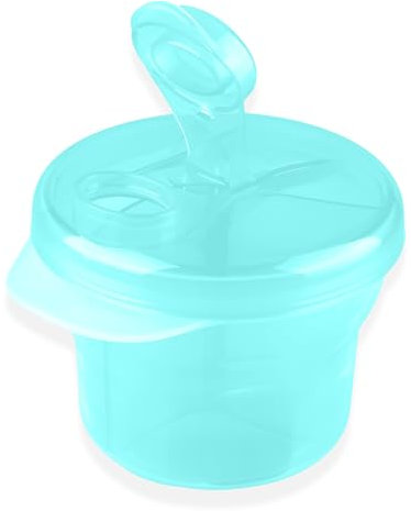 Luckious 3-Compartment Rotating Formula Dispenser Versatile Baby Formula Storage Box for Convenient Travel and Easy Feeding(Blue)