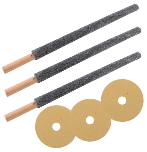 UKCOCO 3pezzi Torce Da Esterne Torcia Portatile in Legno Per Decorazioni Da Torce Esterno Per Cortile e Patio