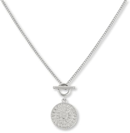 Halsband Sol – Vattentätt Halsband för Kvinnor med Solhänge i 316L Rostfritt Stål i 18K Guld, Roséguld och Silver – Justerbart (45 cm – 50 cm)