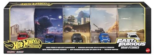 Hot Wheels Premium Fast & Furious Bundle of 5 Die-Cast Cars