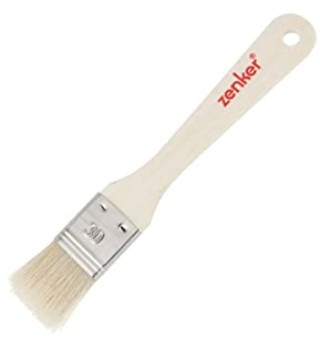 Zenker 42896 Pinceau de pâtisserie en bois, pinceau de cuisine, ustensile de pâtisserie, Bois, 19 cm, Beige