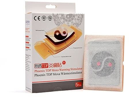 TDP Moxa Warming Stimulator: 33 Essential Minerals | Self-Activating Heat Plaster: 12 Hours of Heat, Hypoallergenic Adhesive Plaster, Pain Relief & Muscle Comfort, Natural Ingredients, 5 Plasters