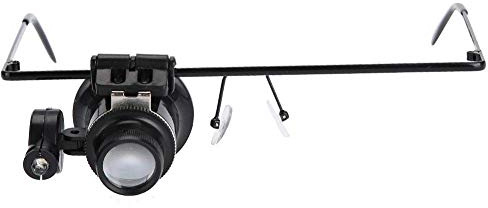 Lente d'ingrandimento 20x,Kit Orologiaio, strumento di riparazione orologi, accessorio per gioielli con luce LED