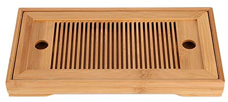 Bandeja de Té - Mesa de Servicio China de Bambú Con Bandeja Gongfu Para Casa, Oficina y Casa de Té