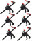 KAHEIGN 6Pcs Quick Grip Klemmen Schnellgriffklemmen, 4-Zoll Ratschenstangenklemmen Einhandstangenklemme für Holz Schnelle und einfache Klemmung