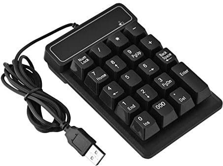 Tastierino Numerico, Tastiera Numerica con Porta Usb Keyboard Numerico Portatile Mini Elettronica Accessorio 19 Tasti per Laptop PC Computer Desktop L'Inserimento dei Dati Contabilità Finanziaria