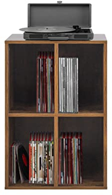 VDD Mueble para discos de vinilo lp - almacenamiento de discos lp - mueble para tocadiscos - marrón