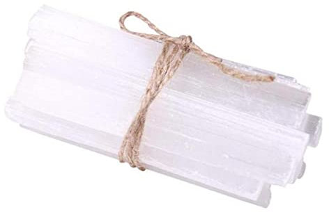 RIAAJ 10 Pcs/set Natural Selenite Crystal Bar Chips Plaster Minerals Healing Quartz White Home Crafts Gypsum Stone Grinding Stick-A,China