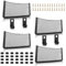 CYEER 4 Pcs Elastic Car Storage Bags with Plastic Frame, Mesh Van Storage Nets Pocket Holder with Hook and Screws for Campervans, Trucks, Vans - 42 x 21 CM