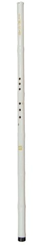Flauta de bambú púrpura de 8 agujeros Dongxiao en tecla G/F para rendimiento Instrumento Xiao principiante con cubierta de tela suave nudo chino (blanco)