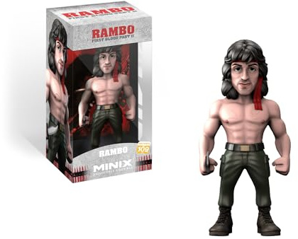 Bandai Minix Rambo with Bandana Model | Collectable Rambo Figure From the Rambo Films | Bandai Minix Rambo Toys Range | Collect Your Favourite Rambo Figures From The Movies | Rambo Movie Merchandise
