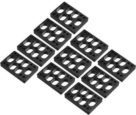PATIKIL 1/2(12mm) Skateboard Riser Pads, 10 Pcs Plastic Skateboard Riser Pads Angled Wedge Shock Pads for Skateboard Truck, Black