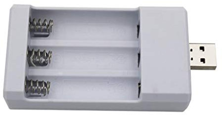 NUEAYMS Chargeur de batterie universel à sortie USB 3 emplacements pour piles AA AAA rechargeables rapide outils de charge de batterie chargeur de batterie 12 V robuste 75 Ah