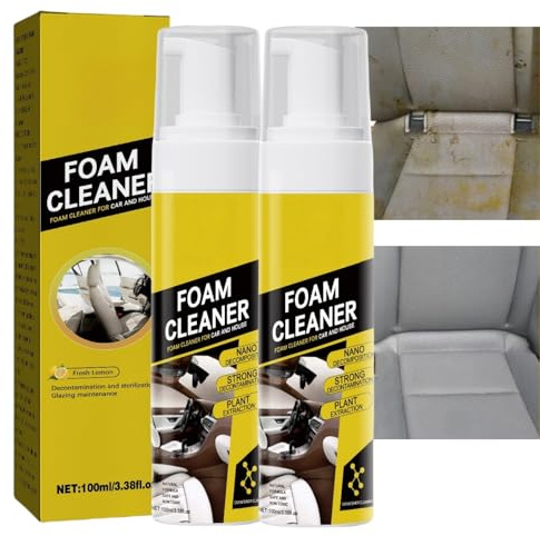 2pcs Car Care Automotive All-Purpose Interior Cleaner,Multi Purpose Foam Cleaner, Car Interior C/leaner Kit,C/ar Cleaning Detailing Kit I/nterior,C/ar Foam Cleaner,Ca/r C/leaner Spray,F/oam C/leaner