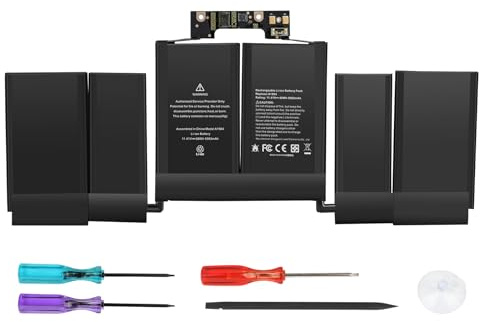 ASUNCELL A1964 A1989 Laptop Battery for MacBook Pro 13 Inch A1989 (Mid 2018, 2019), MacBook Pro 13 Inch A2251 (2020), EMC 3214 3358 3348, 11.41V/58Wh