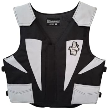 EPT Cordura Bull Riding Vest v3.0 - Black & White Cordura Canvas EPT Brand - Adult Sizes: (Large)