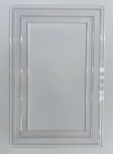 Cambridge Lifestyles ® 2X Crystal Clear Finger Plate for 2 Gang Socket Surround Double Light Switch Protection Cover Prevents Marks Easy Clean Durable Plastic Paintable Pack of 2