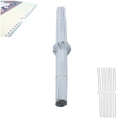 Générique Crochets Métalliques Petits pour Calendrier Réutilisables Double Fil pour Reliure et Suspension de Bannières Affiches et Calendriers (100 pcs)