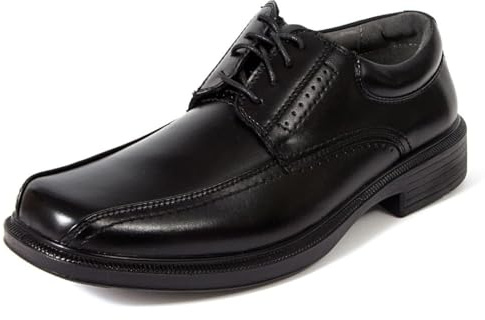 Deer Stags Men's Williamsburg Dress Shoes Comfortable Lace up Formal Oxford for Weddings, Business, Office, Prom/Black/Men’s 11.5 Wide