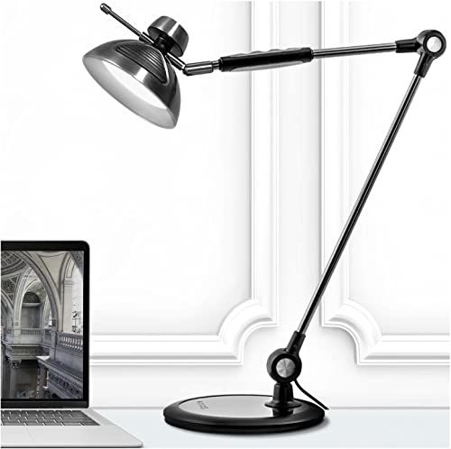 OTUS LED Desk Lamp with Gesture Control | Tall Architect Desk lamp for Home Office, Study, Reading | Table Light with Metal Swing Arm, Adjustable Dimmable Brightness, 3 Lighting Color Modes