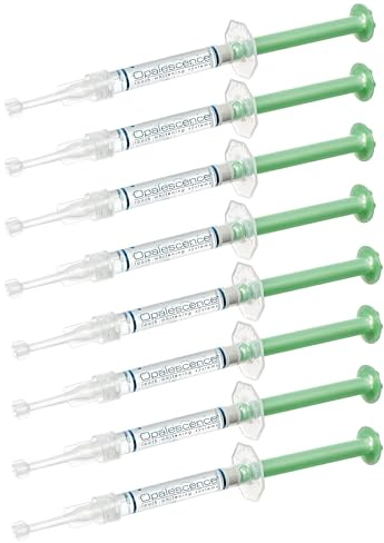 Opalescence 20% Gel Syringes Teeth Whitening - Refill Kit (8 Syringes) Carbamide Peroxide, Fluoride. Made by Ultradent, in Mint Flavor. Tooth Whitening - 5196-4