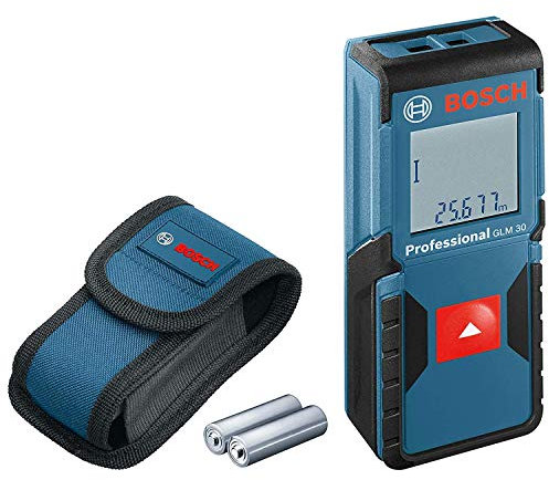 Bosch Professional télémètre laser GLM 30 (portée : 0,15 – 30 m ; contenu du carton : télémètre laser Bosch GLM 30, 2 piles 1,5 V, housse de protection)
