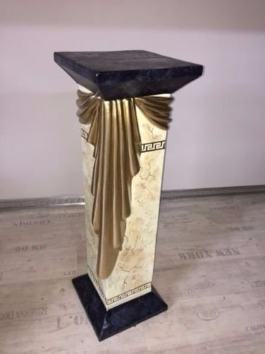 Medusa Colonne décorative style méandre 80 cm Colonne grecque Podium baroque 1038 k-135 Résine résistante à toute météo