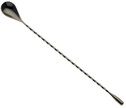 Barfly Bar Spoon, Teardrop End 11 13/16 (30.0 Cm), Gun Metal Black