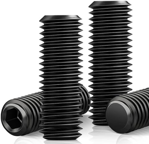 Caianwin 10 tornillos prisioneros M5 x 18, DIN913, hexágono interior, acero al carbono, tornillos prisioneros para picaporte, soporte