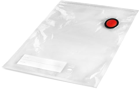 LACOR - 69699 - Sacchetti sottovuoto Smart Food, Valvola Speciale per il Vuoto, Chiusura a Zip, Adatti per Congelatore e Frigorifero, Senza BPA, 12 Sacchetti, 20x23cm, 26x35cm e 30x49 cm