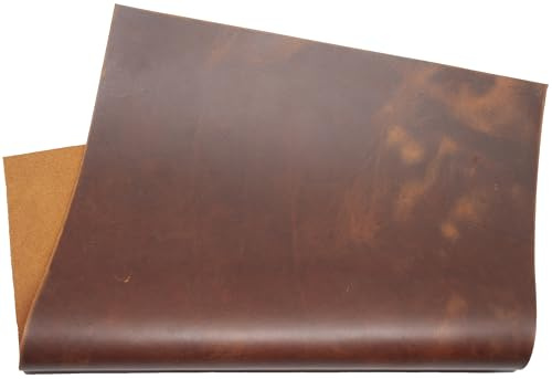 HAPPER STUDIO kohud 1,7 mm tjock. Pull-Up Crazy Horse vaxat läder. Äkta läderblad för hantverk (6, brun whiskey, A5 (148 x 210 mm))