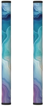 Set di 2 coperture per maniglie del frigorifero con stampa rosa e blu, per elettrodomestici da cucina, proteggono il frigorifero dalle macchie di impronte digitali